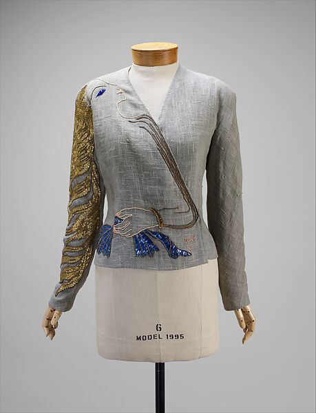 Evening jacket, Schiaparelli  French, linen, metal, French