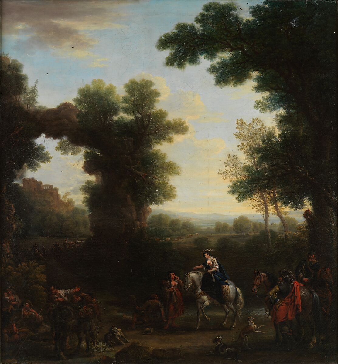 Classical Landscape with Gypsies, John Wootton  British, Oil on canvas, British