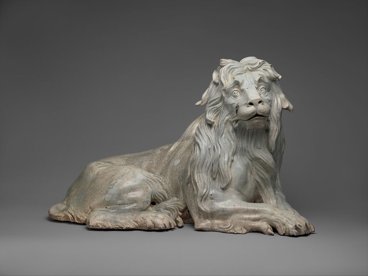 Lion (one of a pair), Johann Gottlieb Kirchner (German, Merseburg 1706–after 1738 Berlin, active at Meissen 1727–28 and 1731–33), Hard-paste porcelain, German, Meissen 