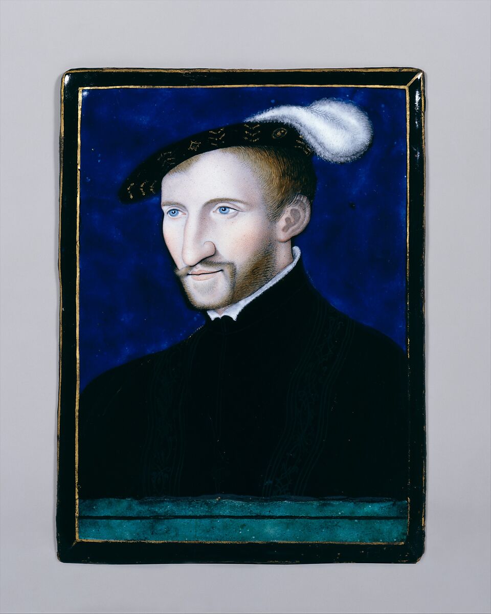 Henri d'Albret (1503–55), King of Navarre, Léonard Limosin  French, Enamel, painted on copper and partly gilded, French, Limoges