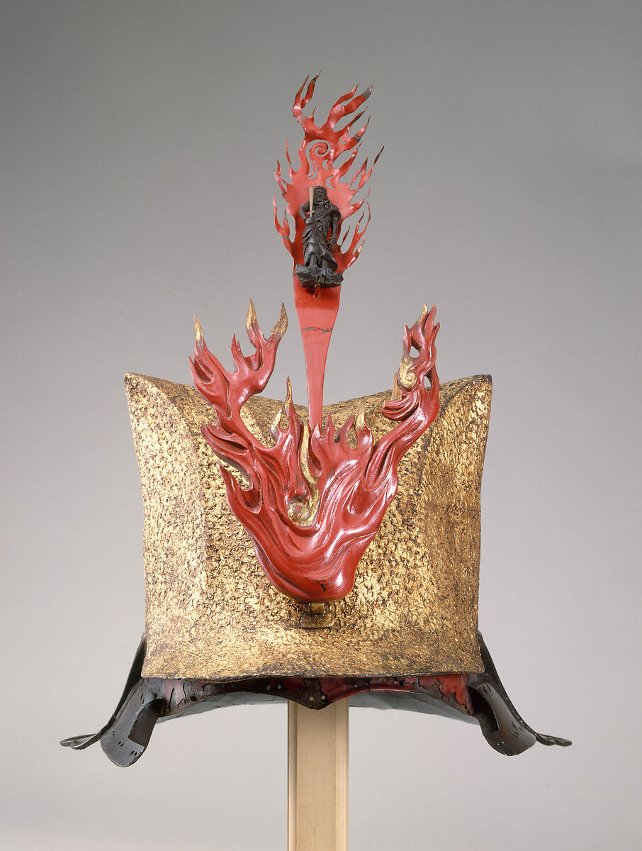 Helmet (<i>Zukinnari Kabuto</i>), Iron, lacquer, Japanese