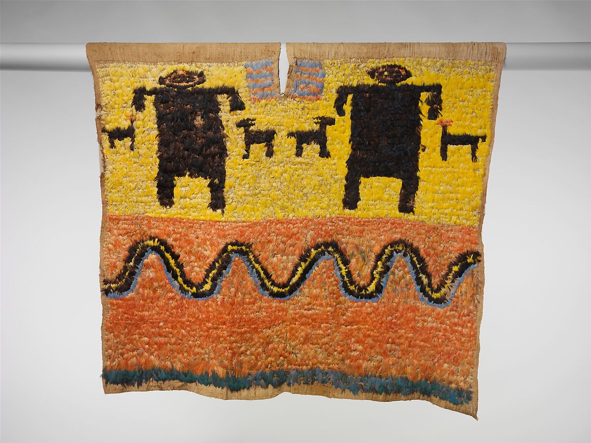 Feathered Tabard, Cotton, feathers, Inca