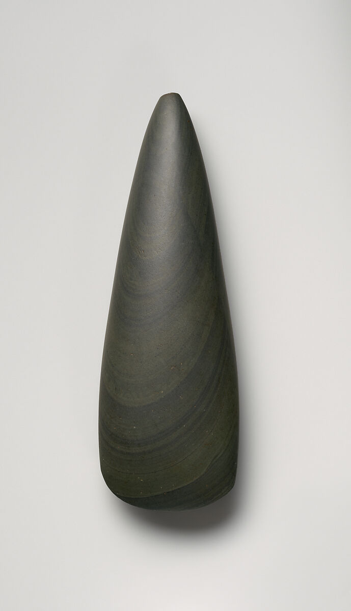 Ceremonial axe, Taíno artist(s), Greenstone, Taíno 