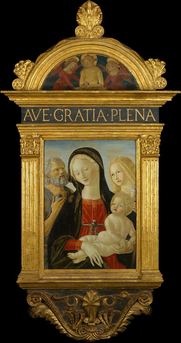 Madonna and Child with Saints Jerome and Mary Magdalen, Neroccio de' Landi  Italian, Tempera on wood