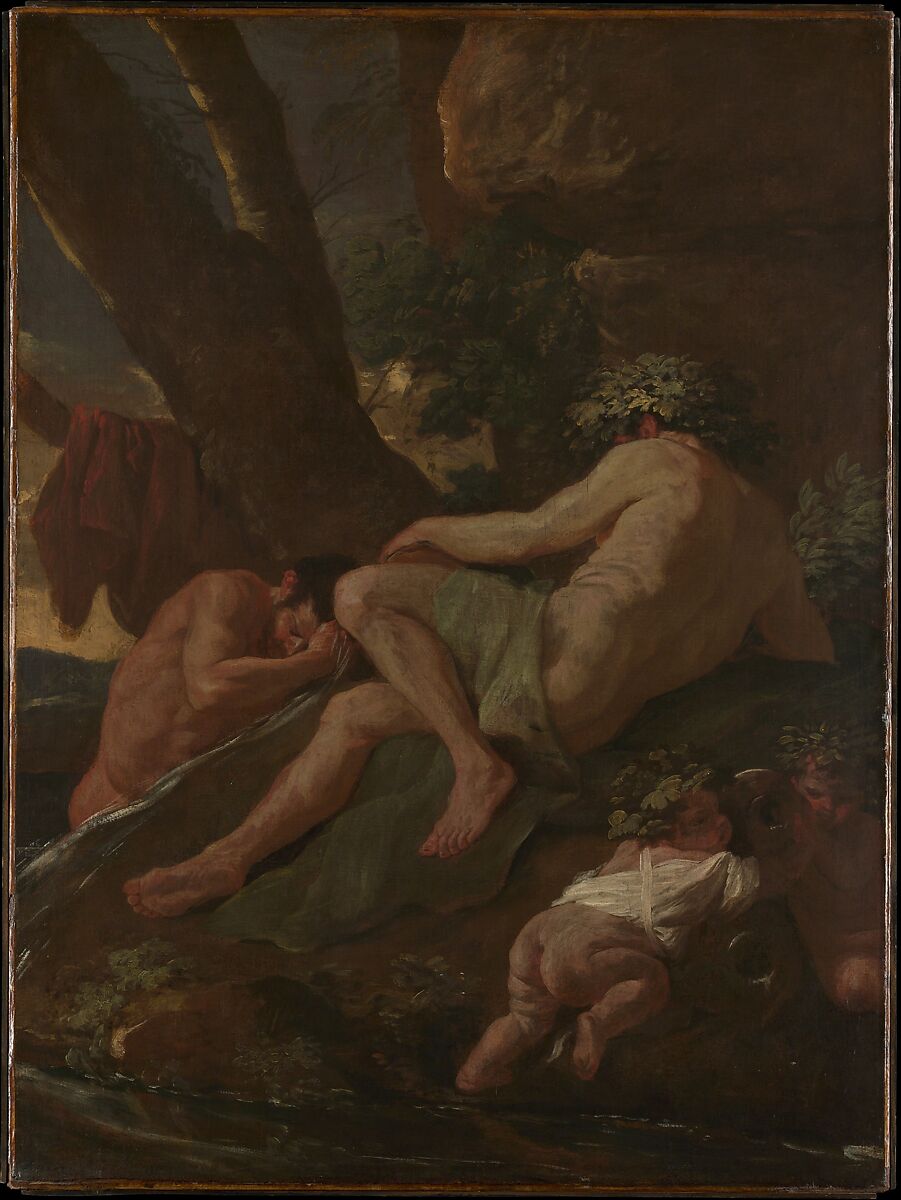 Midas Washing at the Source of the Pactolus, Nicolas Poussin  French, Oil on canvas
