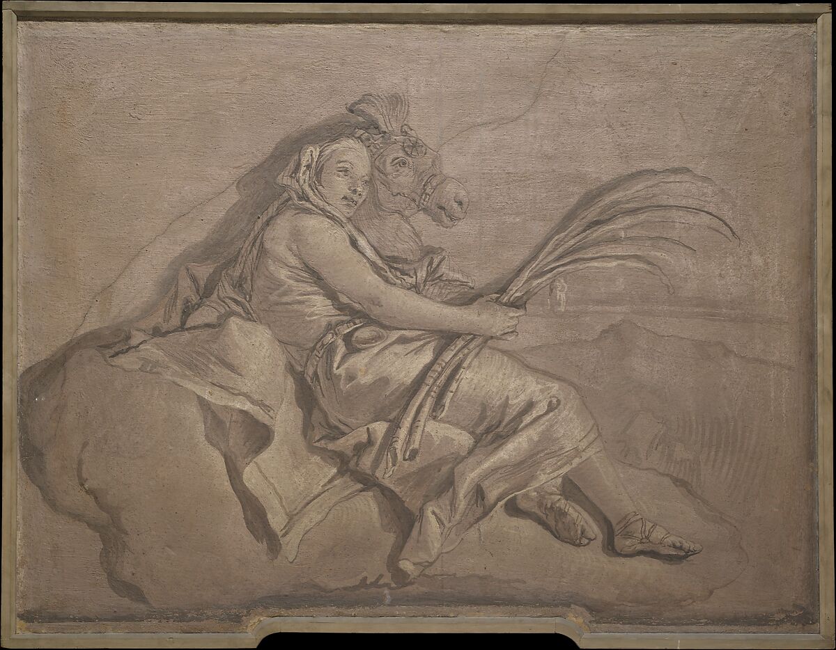 Allegorical Figure Representing Asia, Giovanni Domenico Tiepolo  Italian, Fresco, transferred to canvas