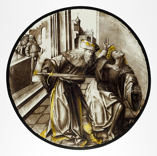 Roundel with Joab Murdering Abner
