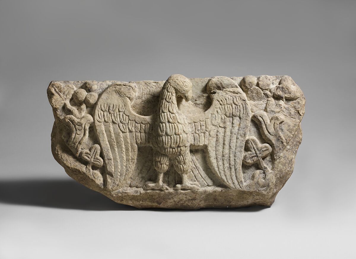 Eagle Relief, Marble (White Carrara marble), Italian