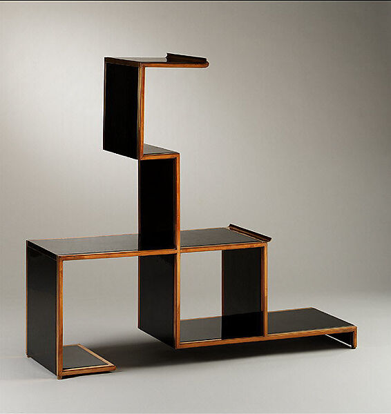 Étagère, Eugene Schoen (American, New York 1880–1957 New York), Chestnut, bronze, phenolic resin 