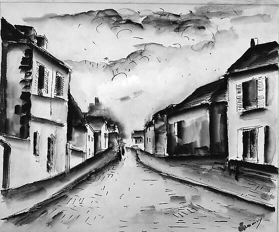 Street in Nesles, Northern France