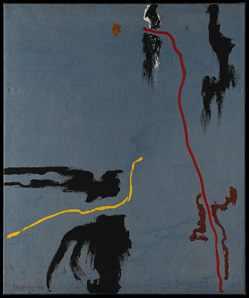 1943-A, Clyfford Still  American, Oil on cloth