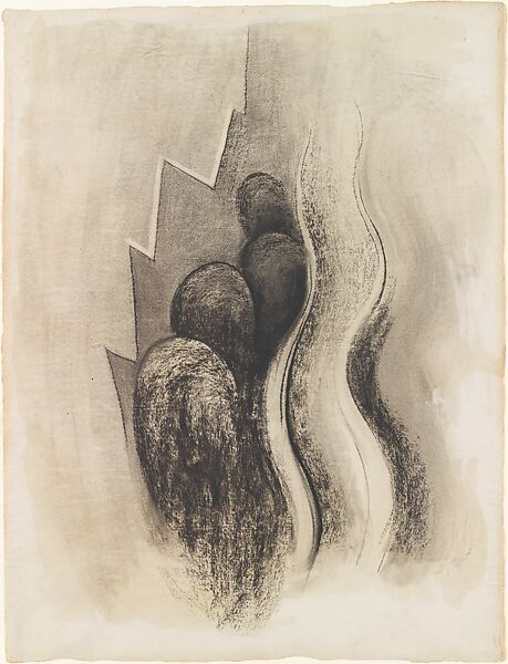 Drawing XIII, Georgia O'Keeffe  American, Charcoal with erasing on paper