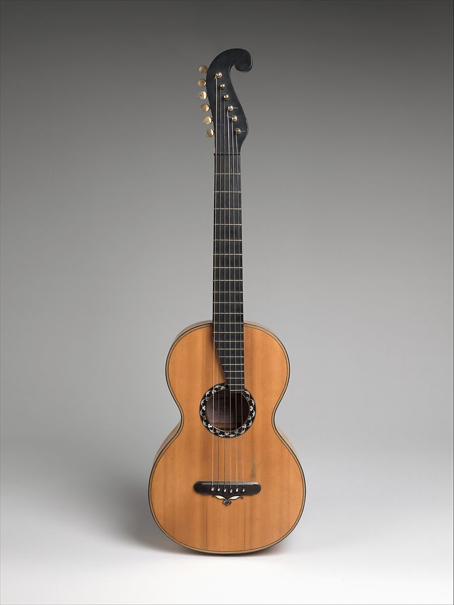 Guitar, Christian Frederick Martin  American, Wood, maple, spruce, abalone, ebony, metal, brass, ivory, American