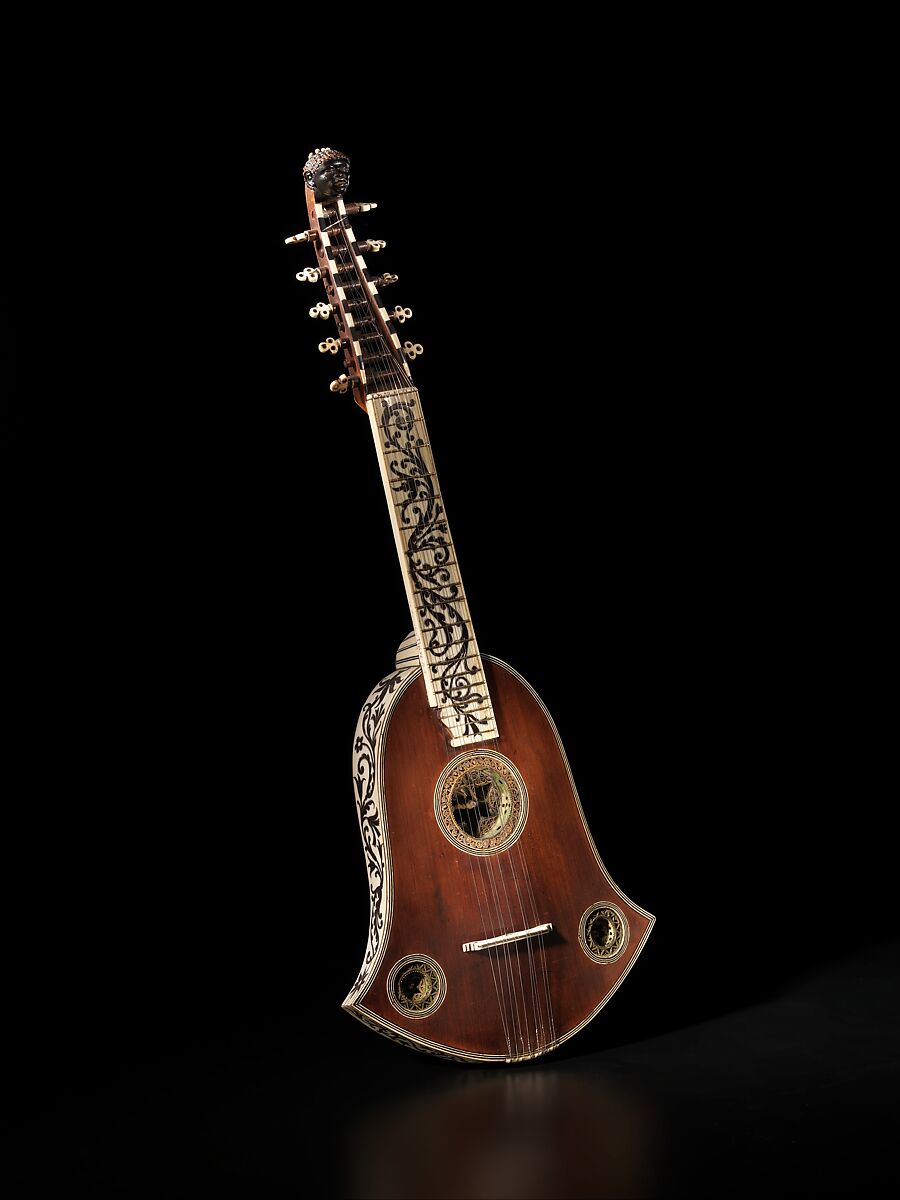Cittern, Joachim Tielke  German, Cypress, ivory, ebony, parchment, brass, German
