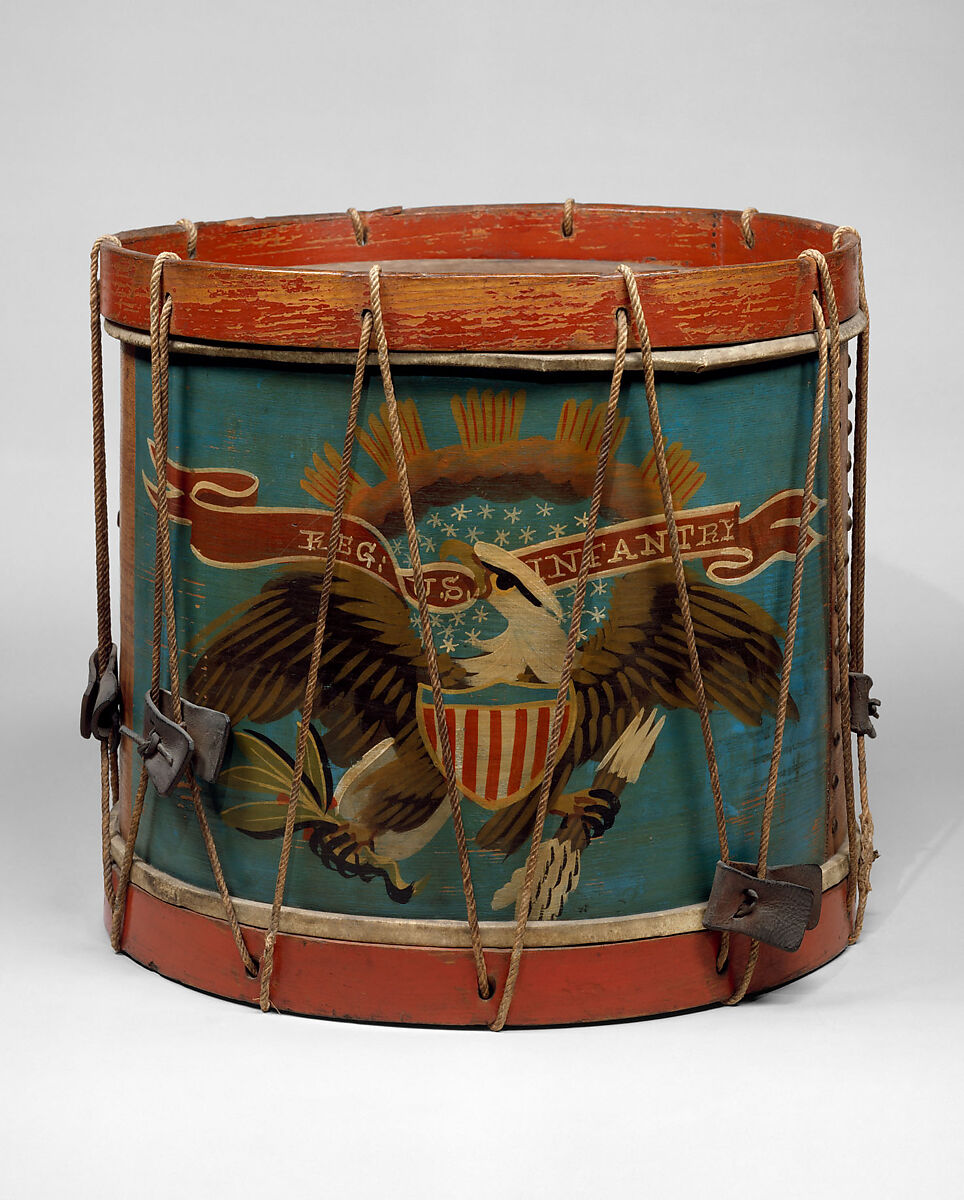 Side Drum, Ernest Vogt  American, Wood, calf skin, rope, American