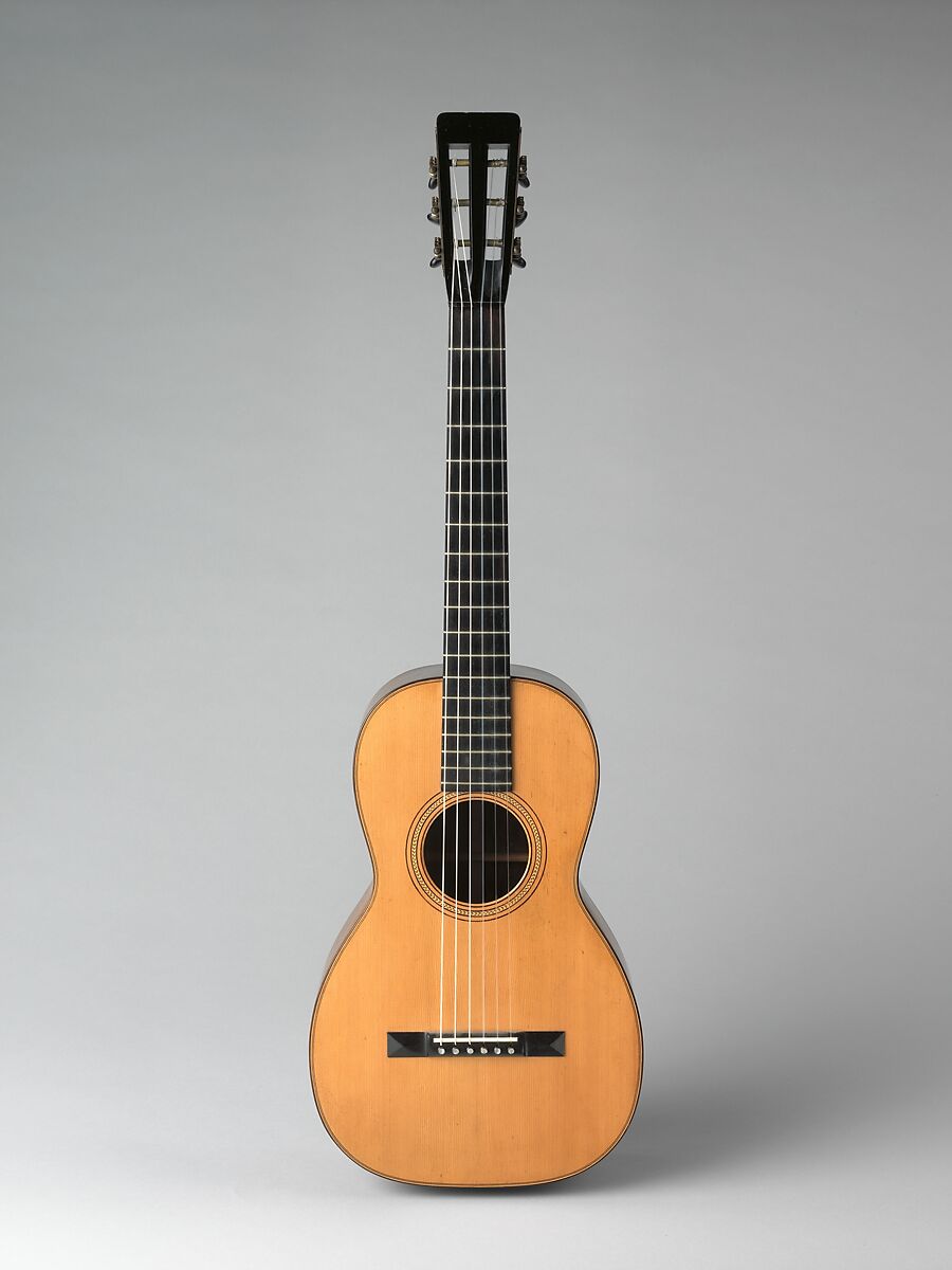 Guitar, Christian Frederick Martin  American, Spruce, rosewood, ebony, nickel-silver, American