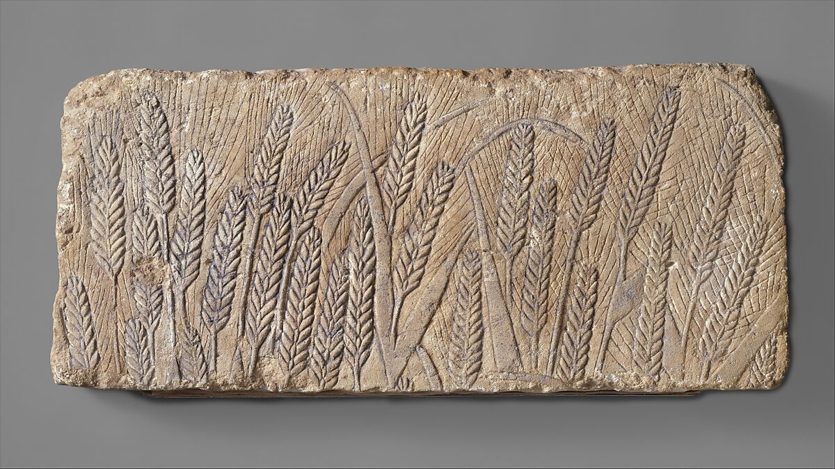 Ripe barley, Limestone, paint