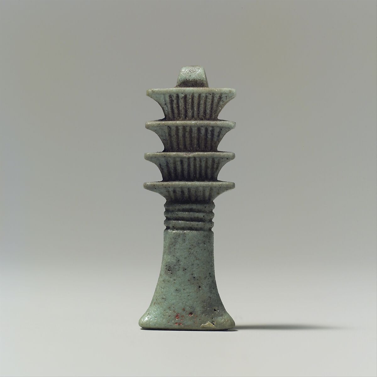 Djed Pillar Amulet, Faience