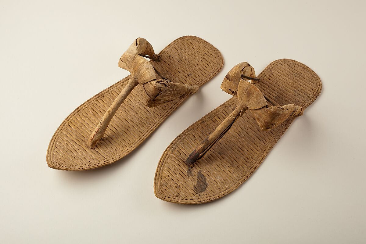 Pair of Sandals from the Tomb of Yuya and Tjuyu, Grass, reed, papyrus