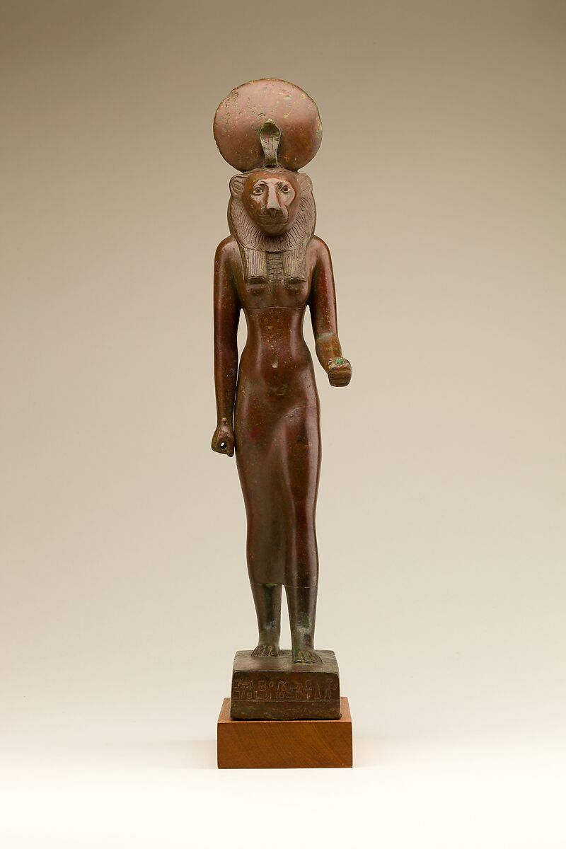 Statuette of Wadjet in the name of Akanosh son of Pediamenopet, Cupreous metal