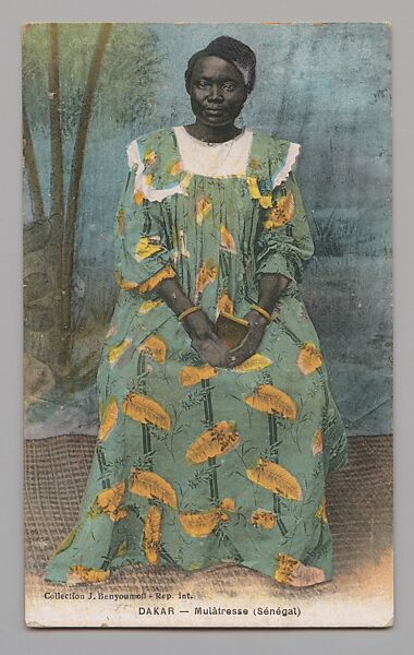Dakar—Mulatto (Senegal) [Dakar—Mulâtresse (Sénégal)], Jean Benyoumoff  Senegalese, Postcard format photomechanical reproduction published by Jean Benyoumoff