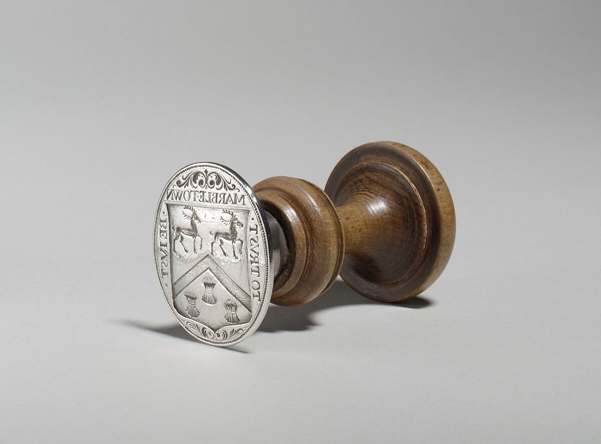 Seal, Jacob Boelen  American, Silver, wood, American