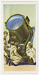 A Searchlight Projector, from "Britain's Defences", Carreras Ltd.  British, Chromolithography