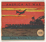 Bomber Returning to Carrier, from "America at War", W.S. Corporation  American, Chromolithography
